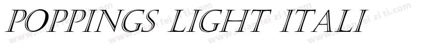 poppings-light Itali字体转换